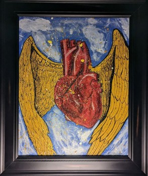 A painting by Steve Hilfiker’s nephew, Max Markart, created during Steve’s lengthy, induced coma.